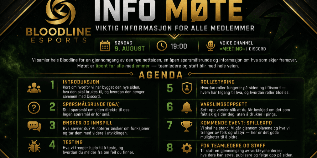 MEETING INCOMING! — IMPORTANT INFORMATION FOR ALL MEMBERS